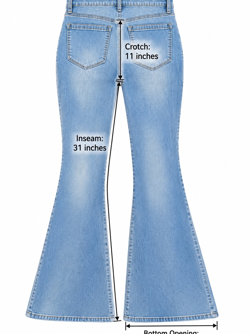 Fashion Nova Light Blue High-Rise Flared Jeans size 7 - Picture 5 of 5